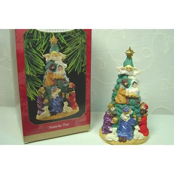 HALLMARK NATIVITY TREE ORNAMENT-1997 & CHRISTMAS JOY-1996-NATIVITY THEME - Picture 2 of 9